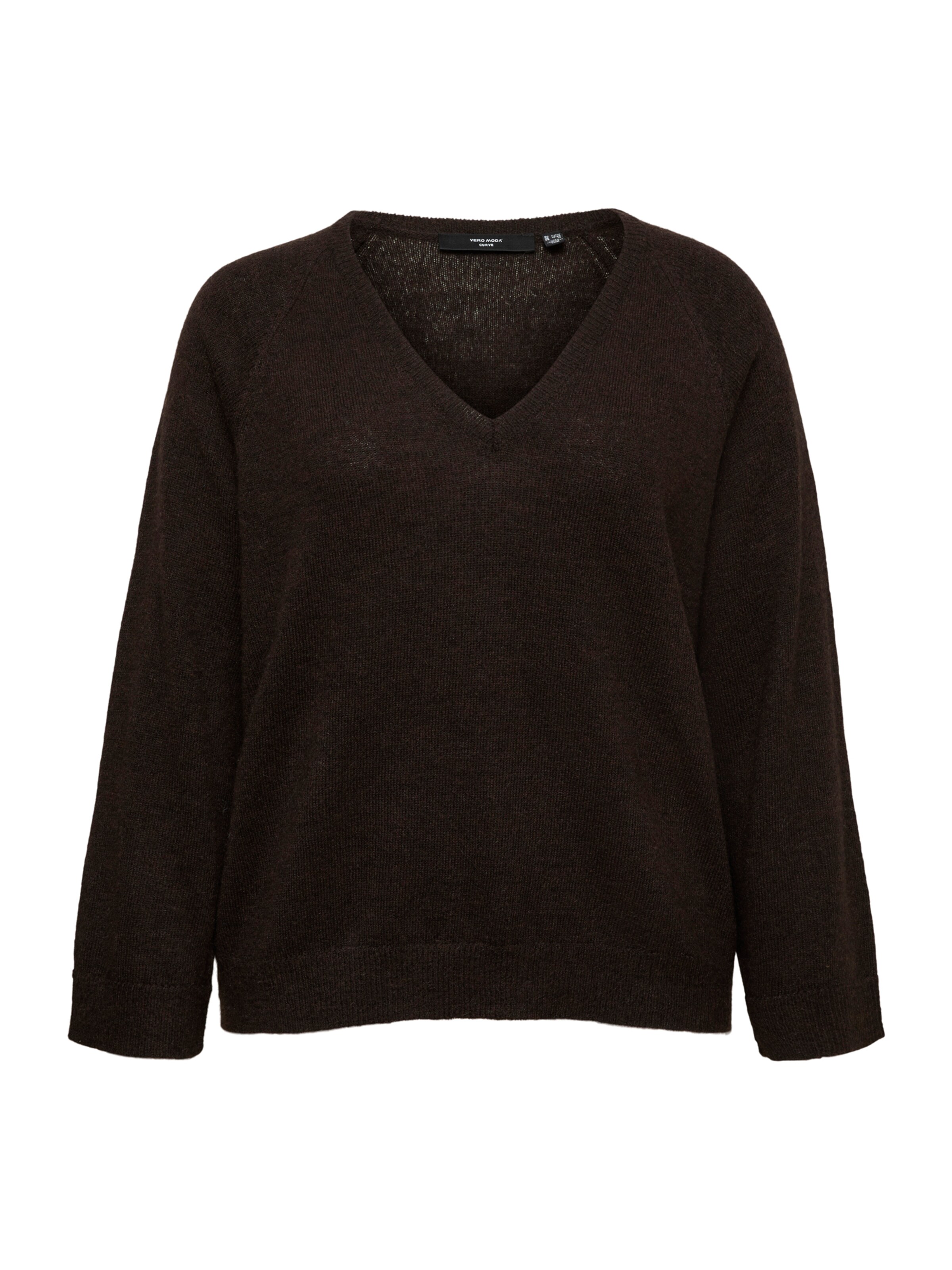 Vero Moda Curve Pulover 'VMCTEAK' v velikosti XL-XXL  | temno rjava barva, Prikaz izdelka