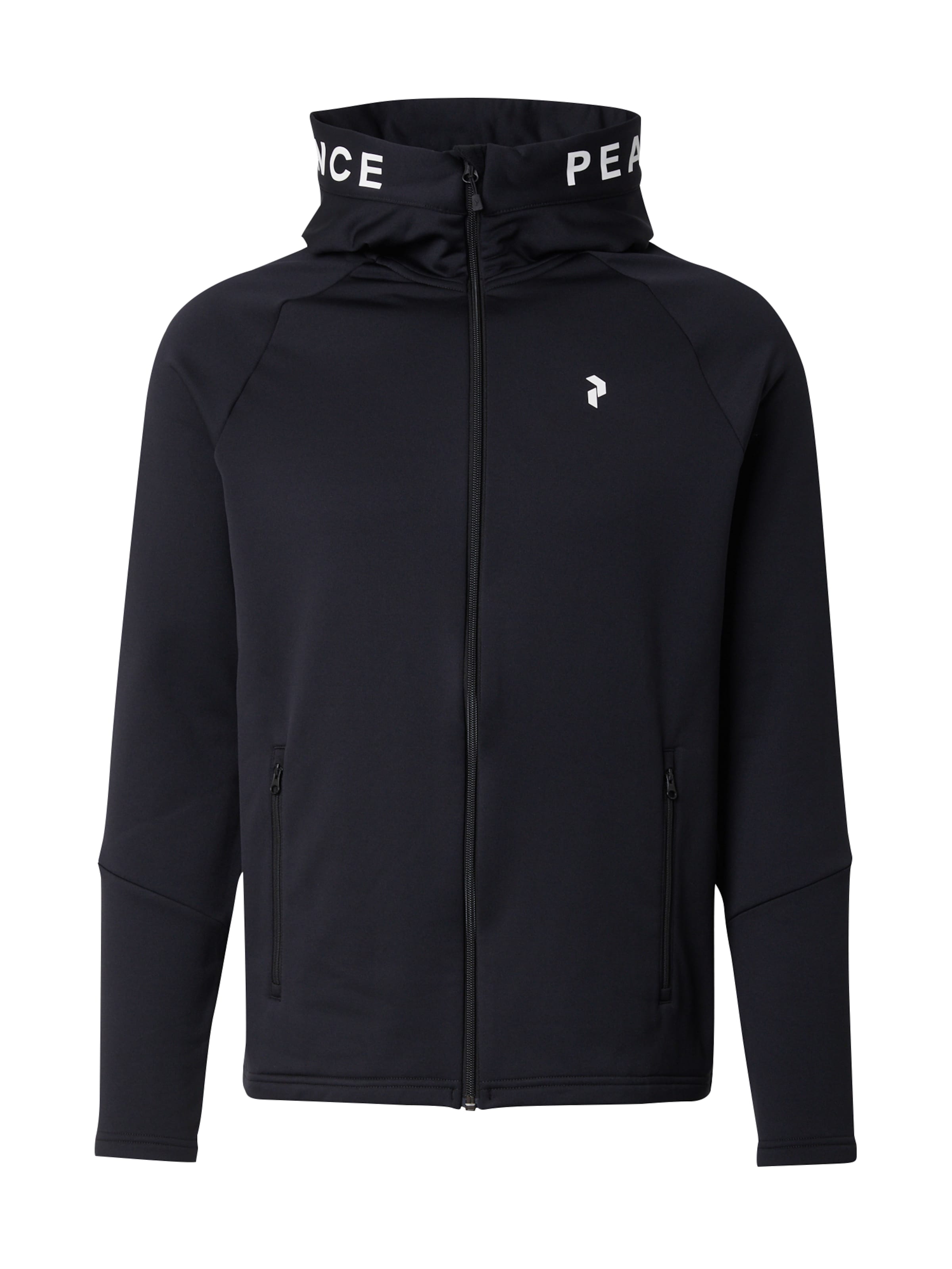 Veste en polaire fonctionnelle PEAK PERFORMANCE en noir : devant