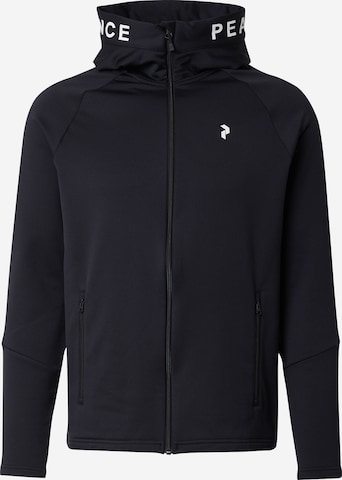 Veste en polaire fonctionnelle PEAK PERFORMANCE en noir : devant