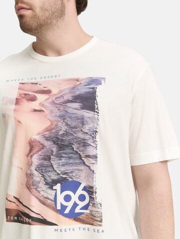 T-Shirt TOM TAILOR Men + en blanc
