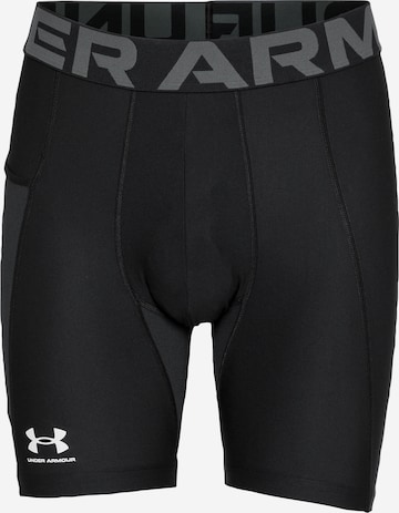 UNDER ARMOUR Skinny Workout Pants in Black: front