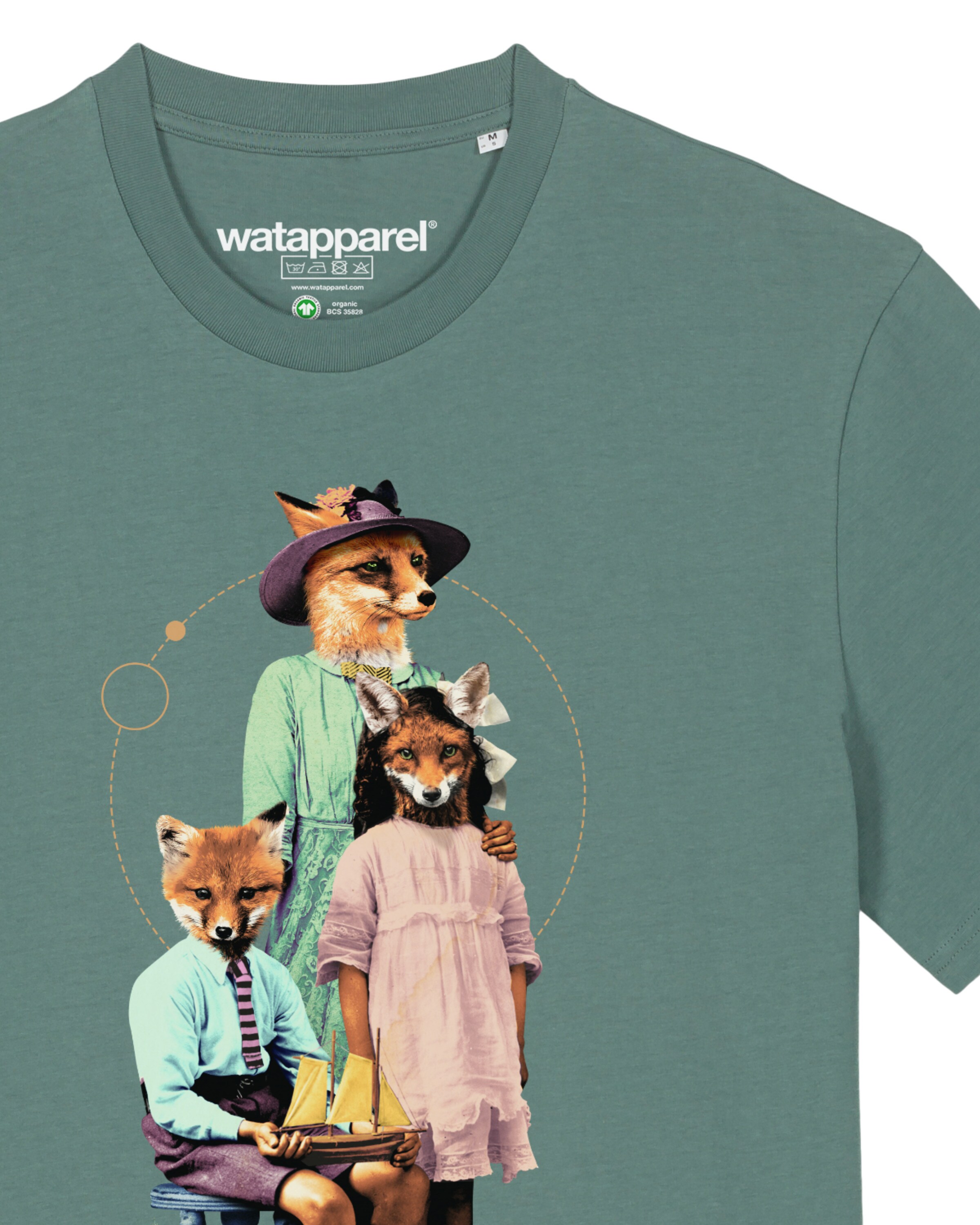 Watapparel T-Shirt ' Fancy Fox ' in Grün