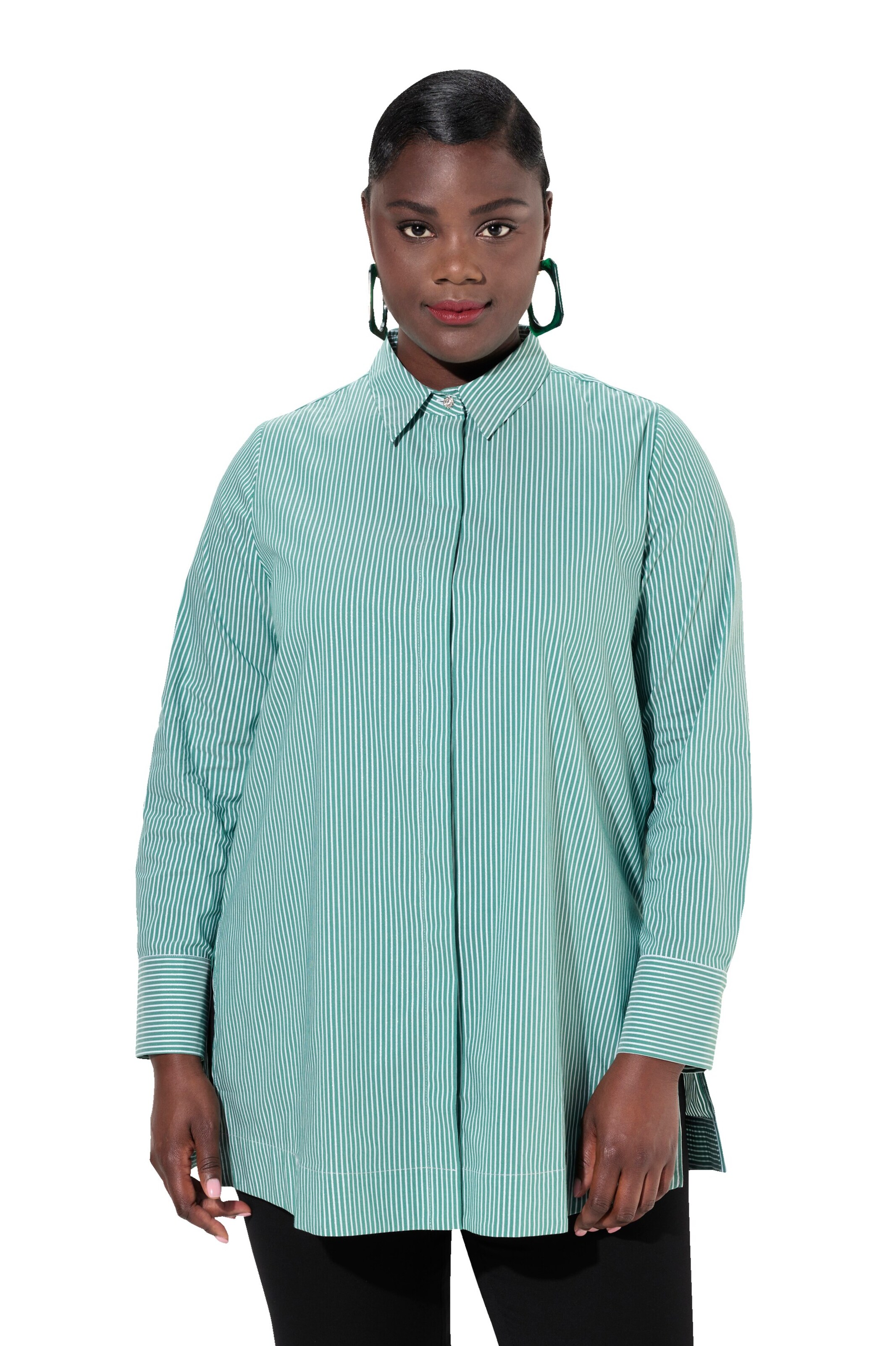 Ulla Popken Blouse in Green: front
