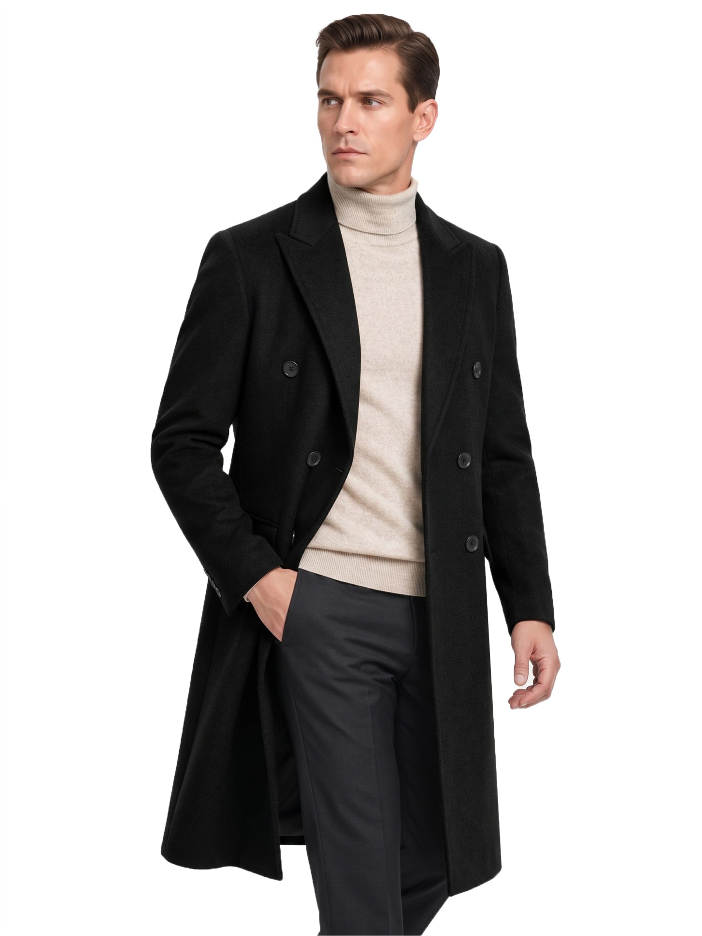 ALLTHEMEN Winter Coat 'Abendrot' in Black