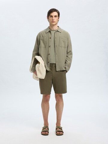 SELECTED HOMME - regular Pantalón chino 'SLHKarl' en verde