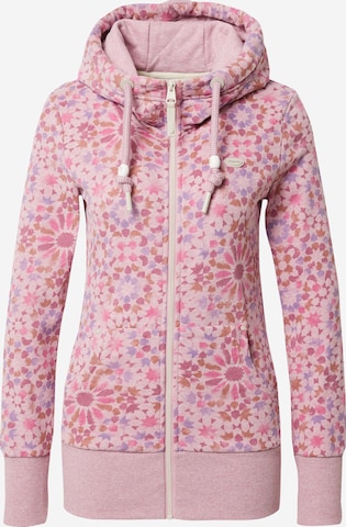 Ragwear Zip-Up Hoodie 'NESKA' in Pink: front