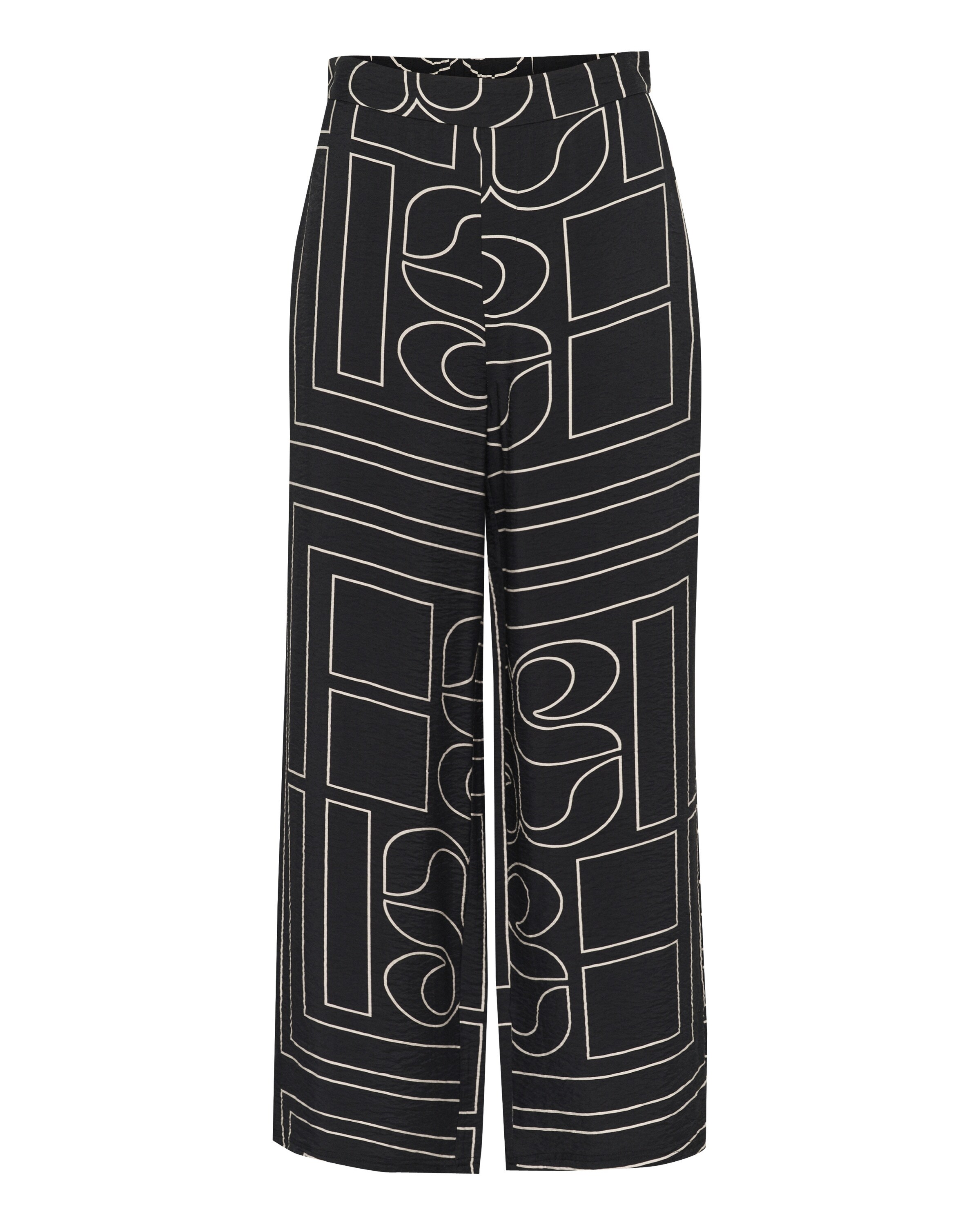 My Essential Wardrobe Wide Leg Hose in Schwarz: Vorderseite