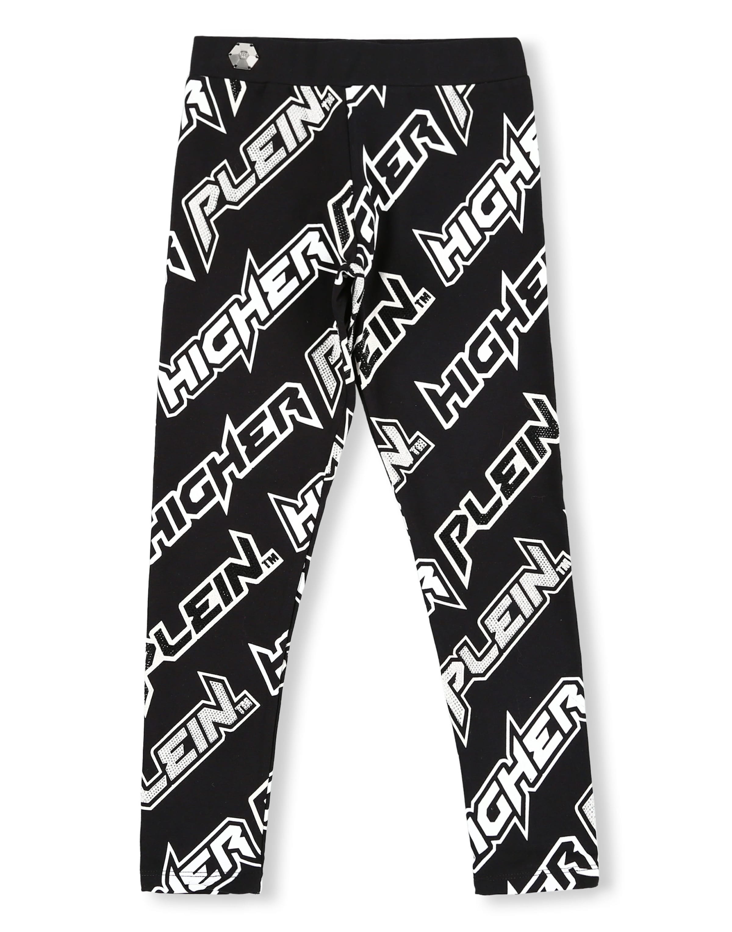 Philipp Plein Slimfit Leggings 'Space' in Schwarz: Vorderseite