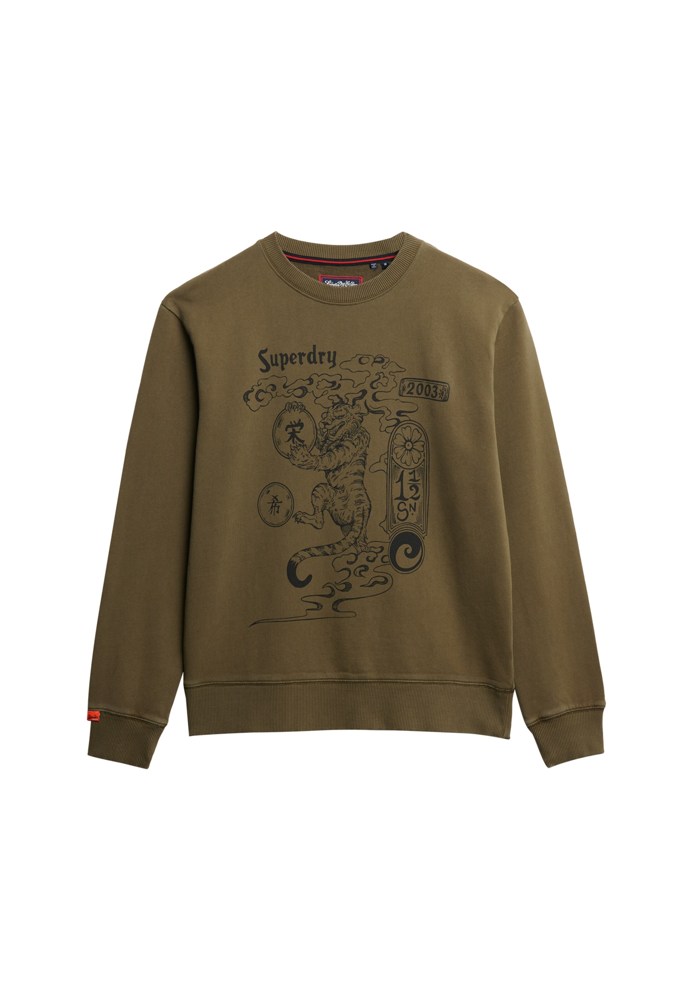 Sweat-shirt 'Tokyo Narrative' Superdry en vert : devant
