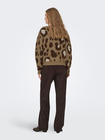 ONLY Gebreid vest 'Edelie' in Bruin