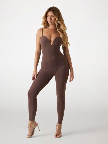 GUESS Jumpsuit in Brown: front