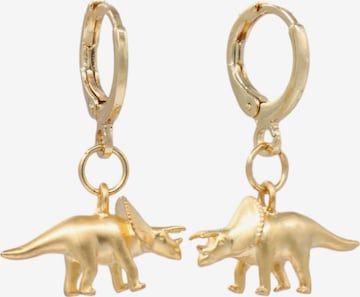 Boucles d'oreilles 'T-Rex' Fräulein Wunder en or : devant