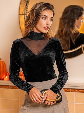 Cupshe - Top 'Long Sleeve' em preto