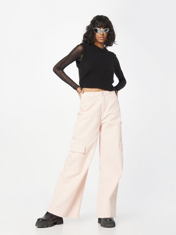 WEEKDAY Wide Leg Jeans 'Sienna' in Pink