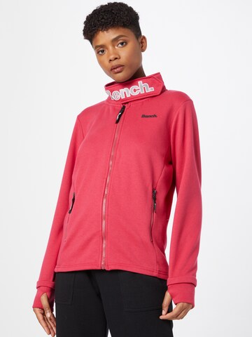 BENCH Zip-Up Hoodie 'HAYLO' in Red: front