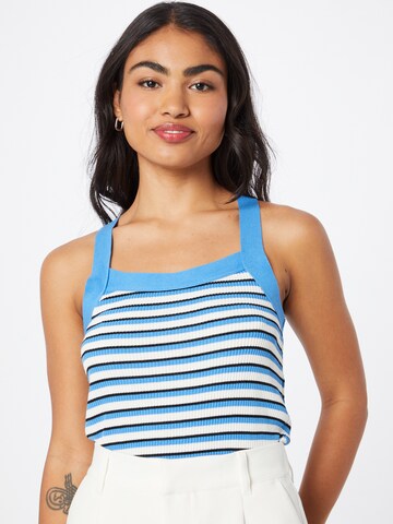 UNITED COLORS OF BENETTON - Top de malha em azul: frente