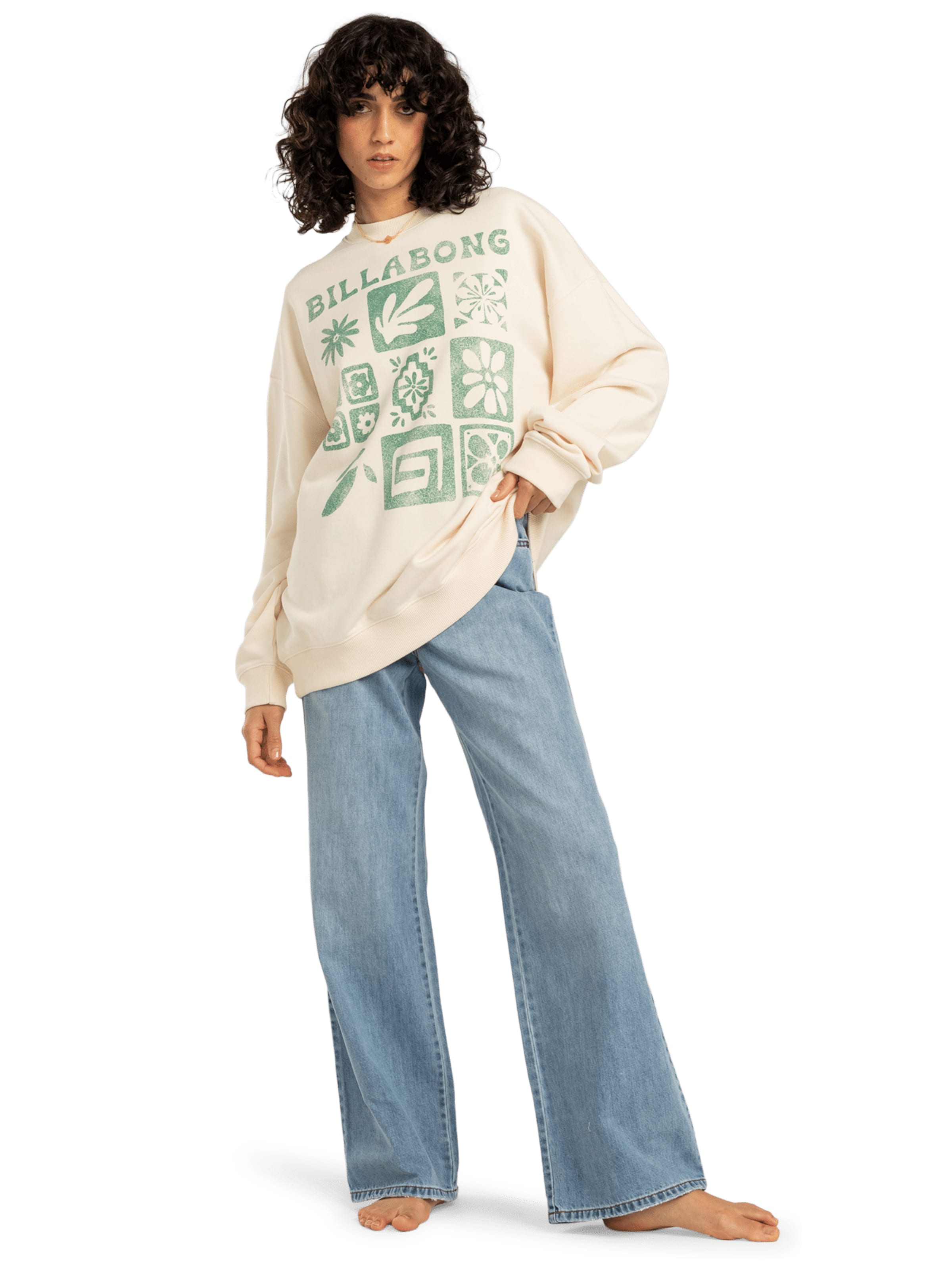 Sweat-shirt 'Ride In' BILLABONG en blanc