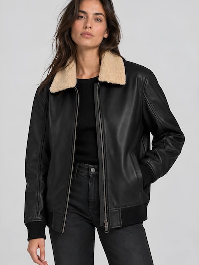 CYCAS D'OR Winter Jacket 'THE COMMENDANT OVERSIZED AVIATIOR HERITAGE - L'AVIATRICE' in S in Black, Item view