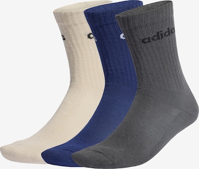 ADIDAS SPORTSWEAR Sportske čarape 'Linear Crew Cushioned 6 Pair Pack' u mornarsko plava / tamo siva / bijela, Pregled proizvoda