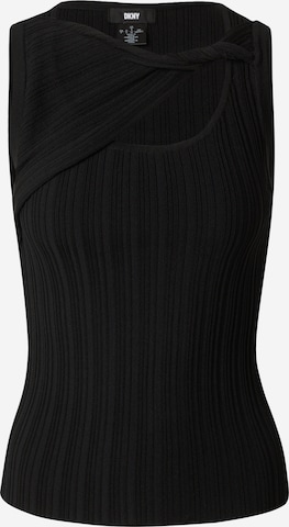 DKNY Knitted Top in Black: front