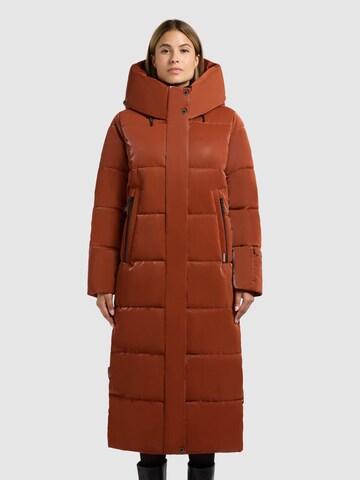 khujo Wintermantel 'Soulani5' in Orange: Vorderseite