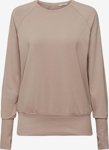 T-shirt fonctionnel ESPRIT en beige : devant