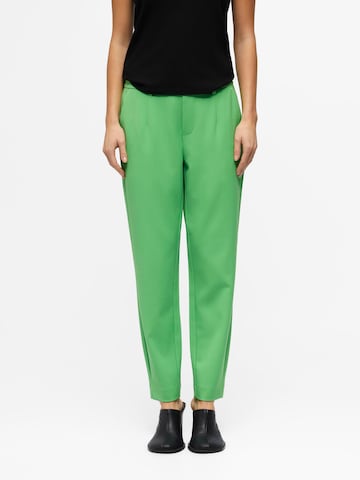 OBJECT Slim fit Pleat-Front Pants 'Lisa' in Green: front