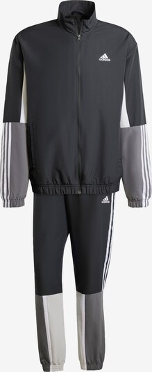 ADIDAS SPORTSWEAR Treniņtērps, krāsa - pelēks / melns / balts, Preces skats