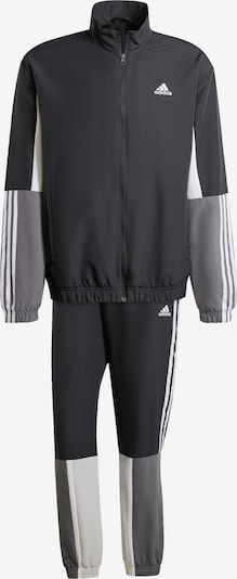 ADIDAS SPORTSWEAR Trainingsanzug in grau / schwarz / weiß, Produktansicht