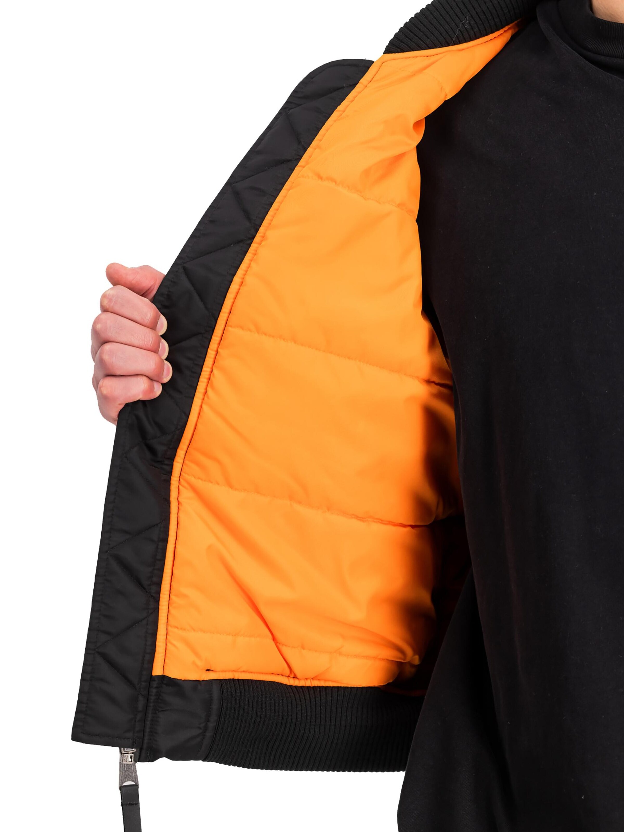 ALPHA INDUSTRIES Between-Season Jacket 'MA-1 Teddy' in Black