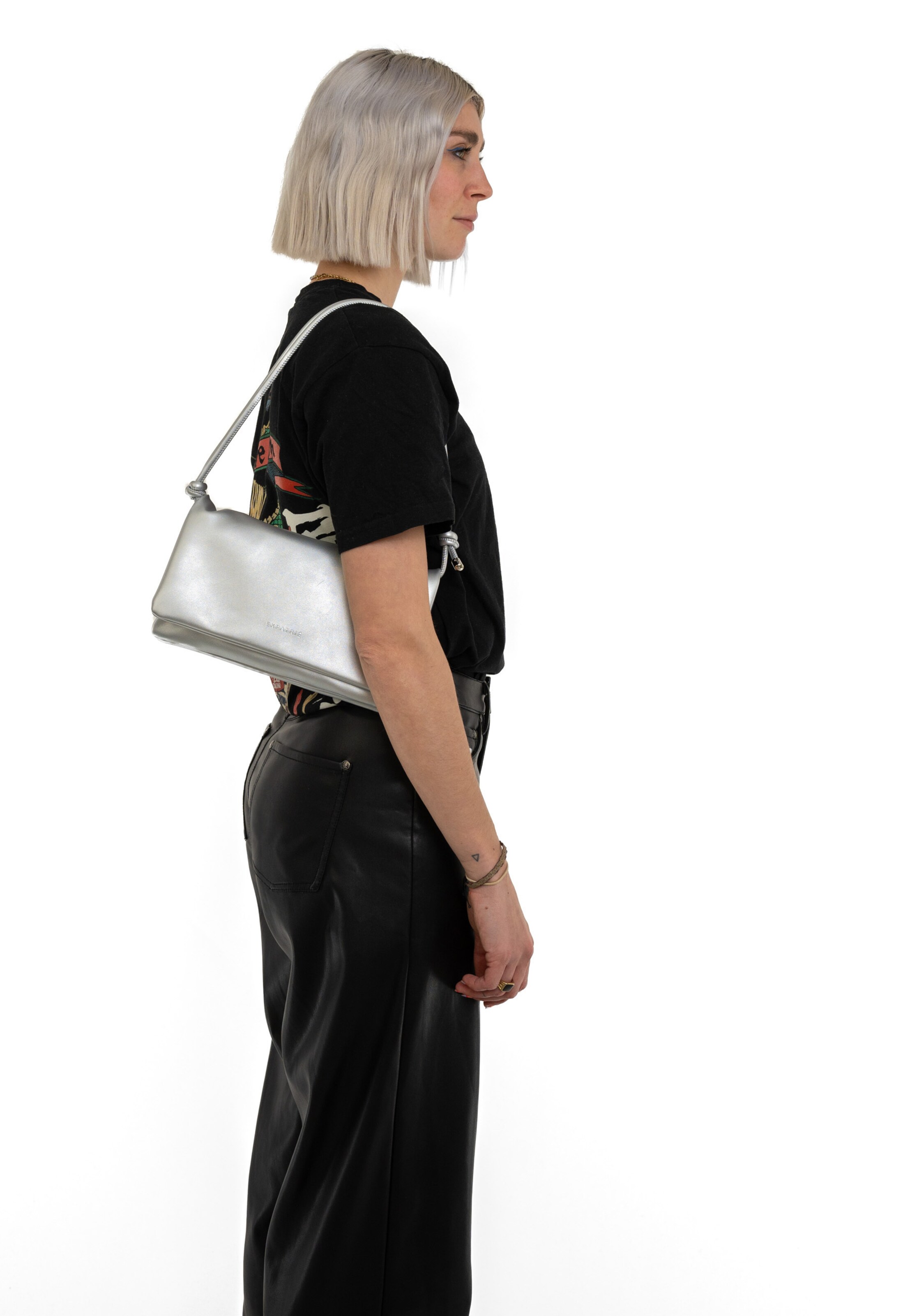 Expatrié Handtasche 'Juliette' in Silber: Vorderseite