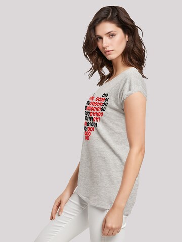 F4NT4STIC Shirt 'I Love You 01001001 Binary Code Herz Valentinstag' in Grijs