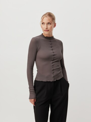 LeGer by Lena Gercke Shirt 'Mia' in Grijs: voorkant