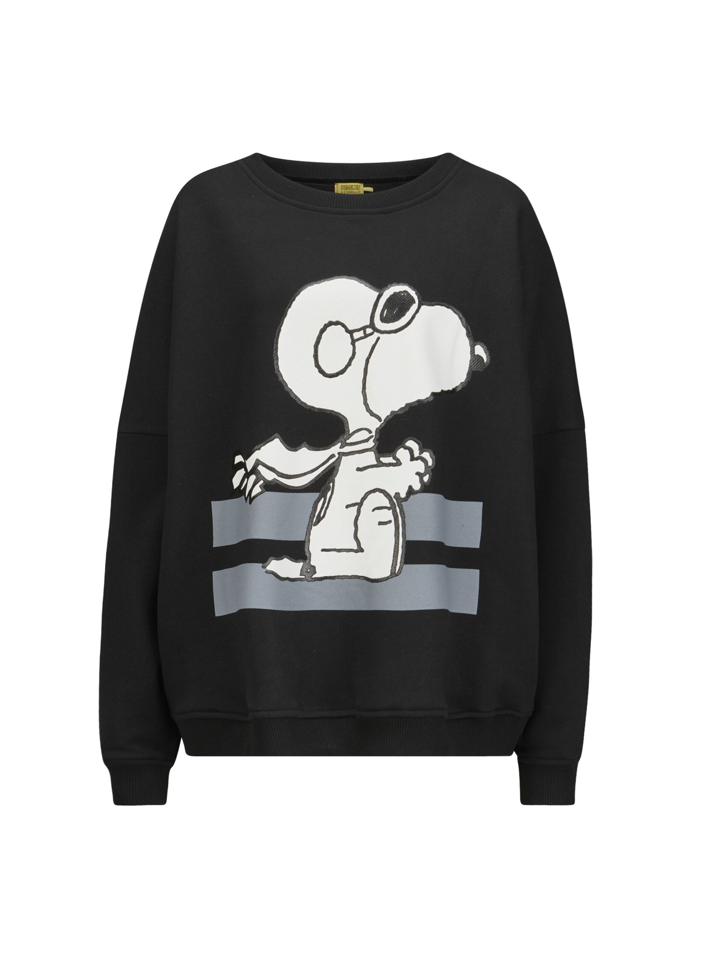 CODELLO Sweatshirt 'Peanuts™' in Black: front