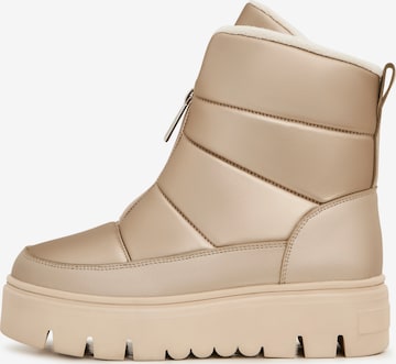 CESARE GASPARI Snow Boots in Gold: front