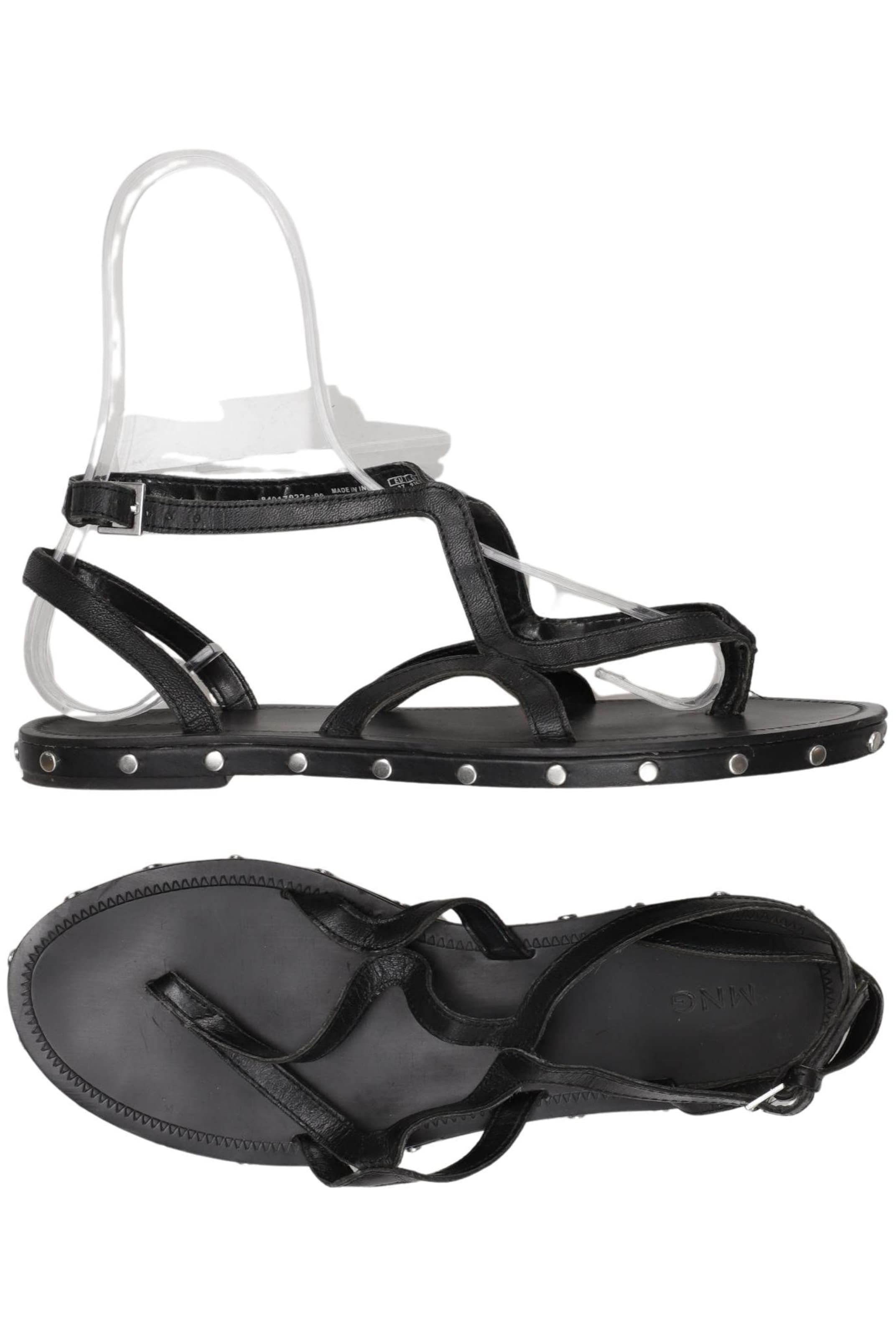 MANGO Sandalen 37 in Schwarz: Vorderseite
