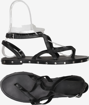 MANGO Sandalen 37 in Schwarz: Vorderseite