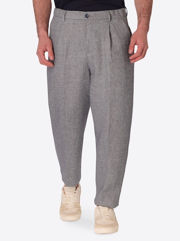 Distretto12 Loose fit Trousers with creases 'T. Certo' in Blue: front