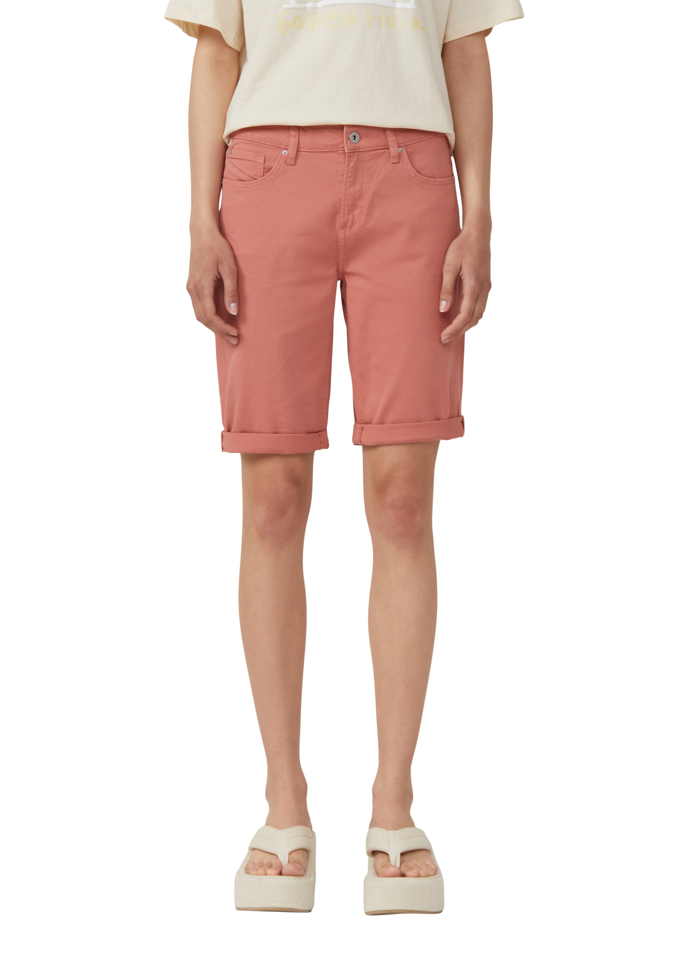 QS Slim fit Jeans 'Catie' in Orange: front