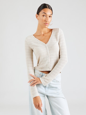 Cardigan 'OLIVA' VERO MODA en gris : devant