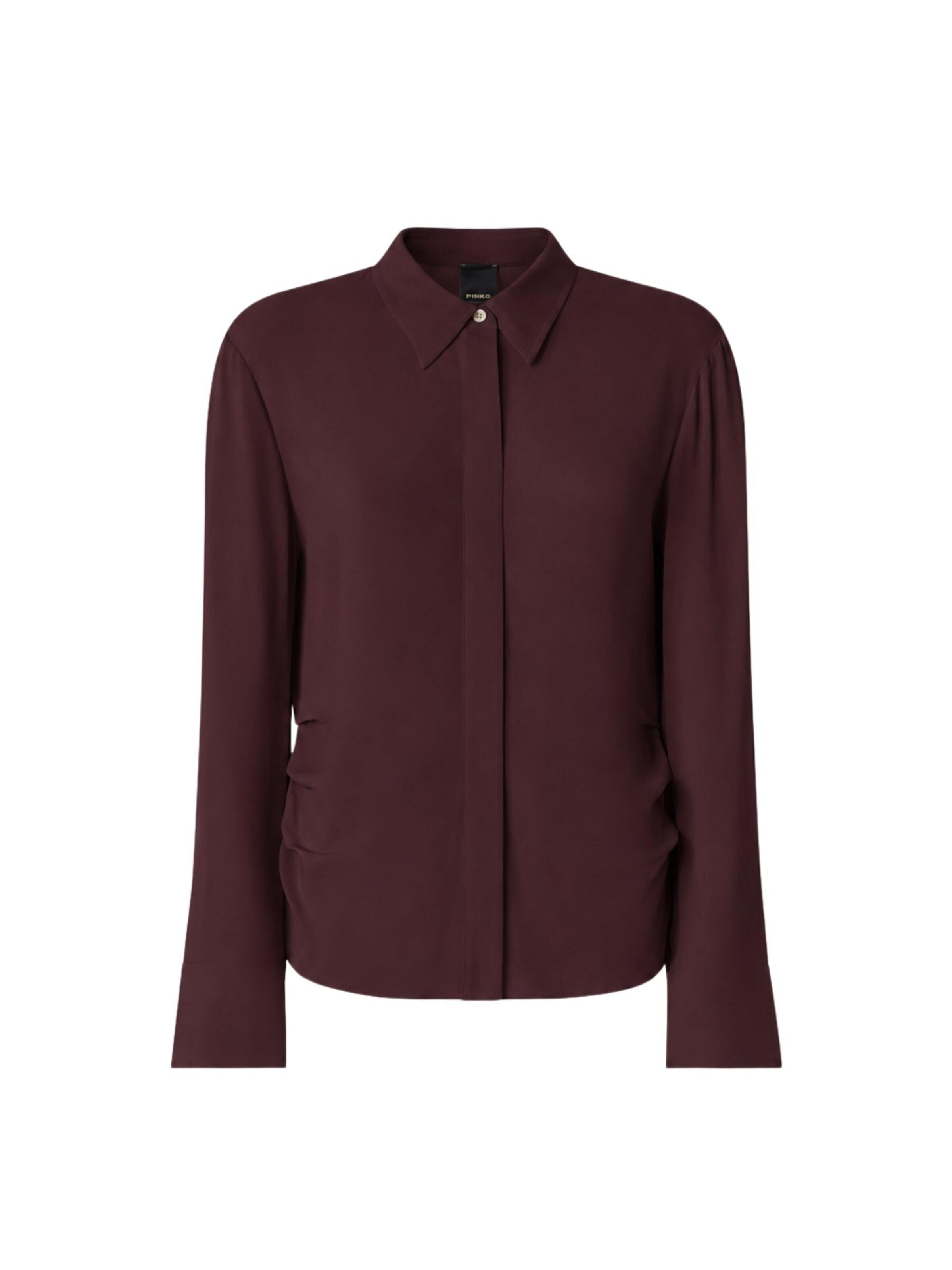 PINKO Shirt 'PINKO CIMBIDIO CAMICIA CRESPO FLUIDO CAMICIA' in XS in Bordeaux, Item view