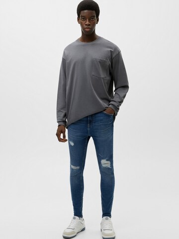 Pull&Bear Regular Jeans in Blauw: voorkant