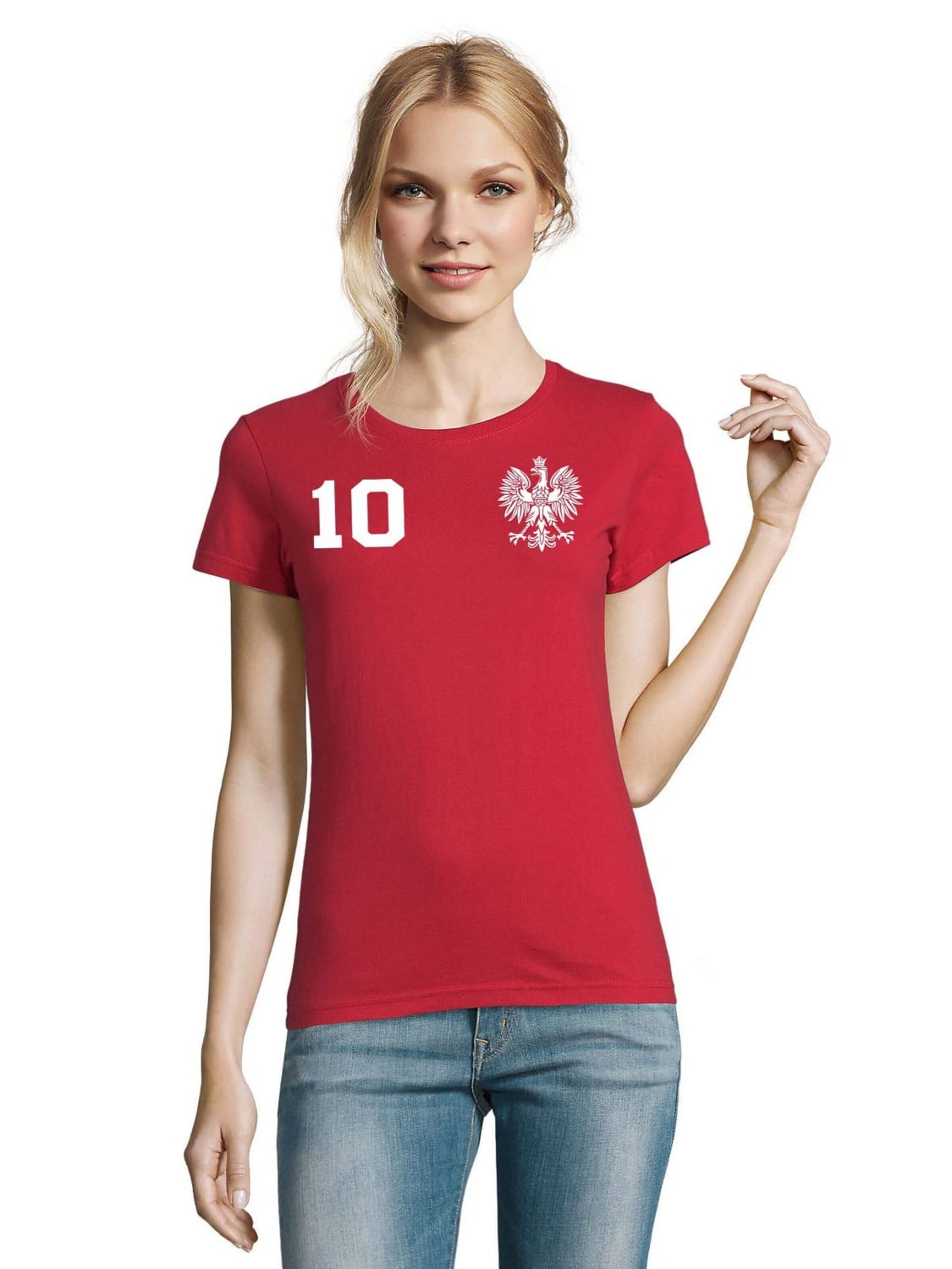 Blondie & Brownie Shirt 'Polen' in White: front