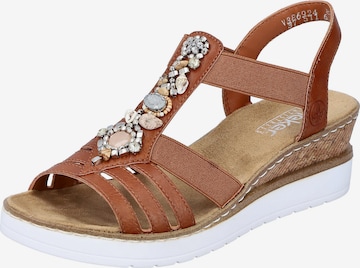 Rieker Sandals in Brown: front