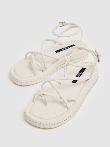 Sandales à lanières ' SUMMER STUDS ' Pepe Jeans en blanc