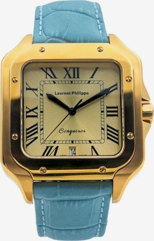 Montre à affichage analogique 'Conqueror The Golden Eye – Icy Petal' Laurent Philippe en or : devant