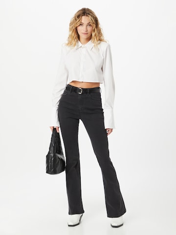 OBJECT Flared Jeans 'NAIA' i svart