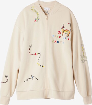 Desigual Sweatjacke in Beige: predná strana