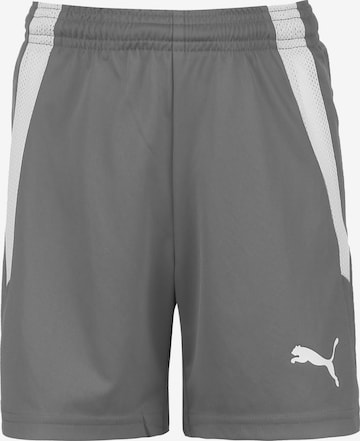 Pantaloni sport 'TeamLiga' de la PUMA pe gri: față
