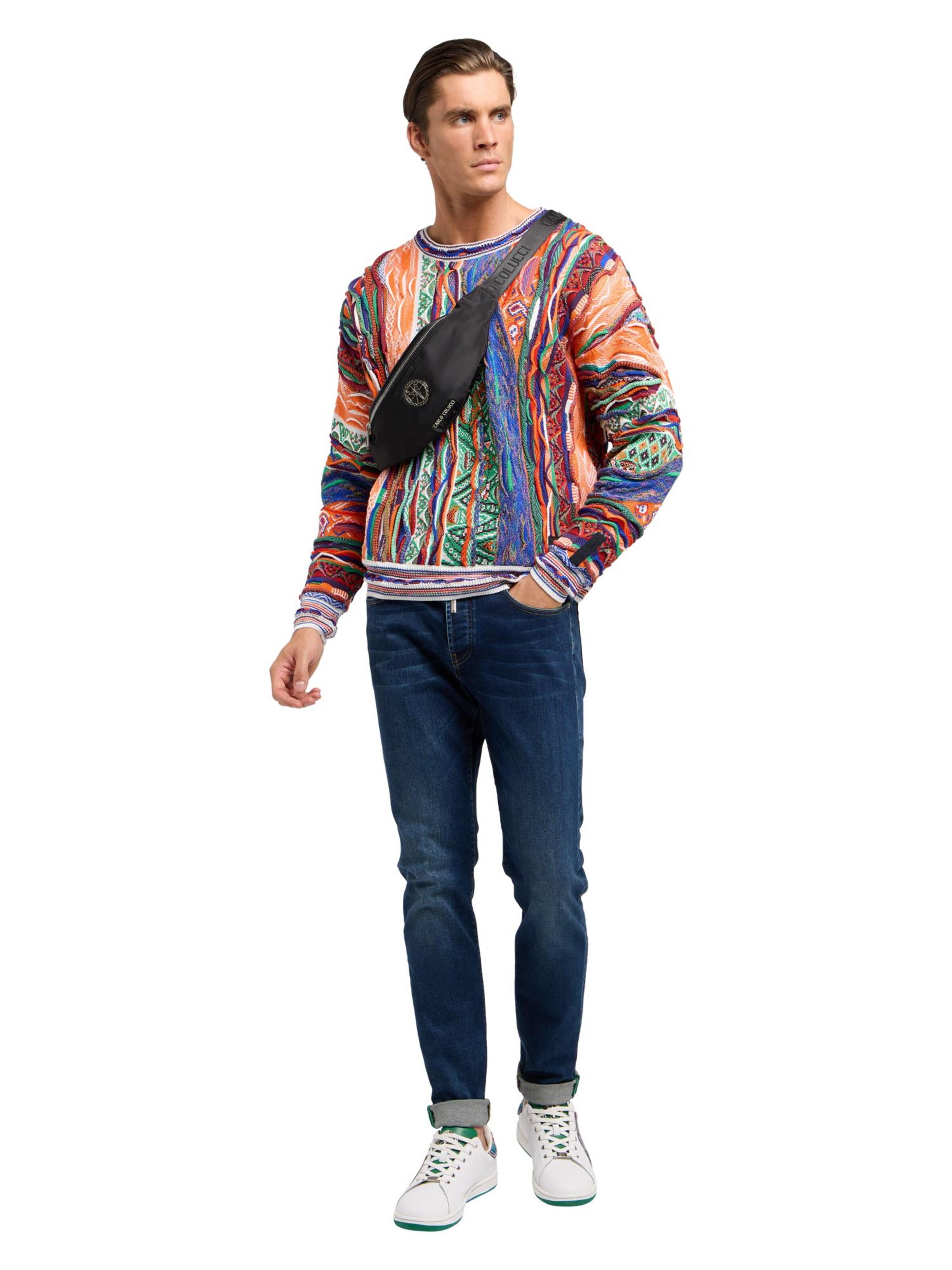 Carlo Colucci Pullover ' Di Palo ' in Mischfarben